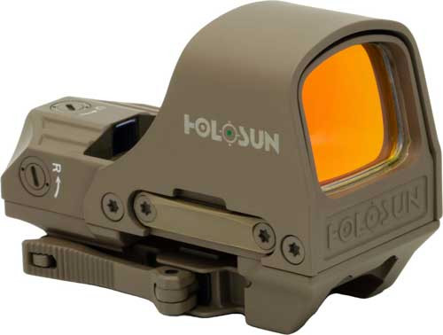 Holosun 510C 2 MOA Red Dot / 65 MOA Circle Open Sight with QD Absolute Co-Witness Mount - FDE
