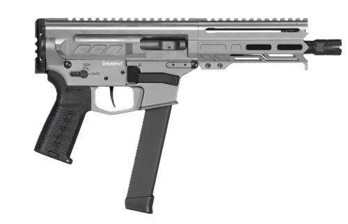 CMMG DISSENT MkGs 6.5" 9mm Pistol - Tungsten