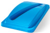 ESLIDPAPERBLUE38 - Straight EcoSort Recycling Lid - Paper - Blue - Durable polypropylene paper recycling lid that is compatible with Slim Jim containers