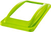 ESLIDFRAMEGRN42 - Narrow lime green polypropylene lid with large open aperture that is compatible with 60L and 87L Slim Jims