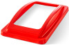 ESLIDFRAMERED10 - Straight EcoSort Frame Lid - Red - Durable polypropylene waste lid with large aperture that is compatible with Rubbermaid Slim Jim containers