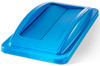 ESLIDSWINGBLU38 - Straight EcoSort Swing Lid - Blue - Easy to operate swing lid keeps waste hidden and discreet