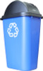 FG306700BLA - Rubbermaid Wastebasket Swing Lid on blue Wastebasket