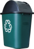 FG306600BLA - Rubbermaid Wastebasket Swing Lid on green wastebasket