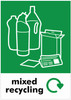 A4 Recycling Bin Sticker - Mixed Recycling - PCA4MR