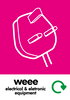 A4 Recycling Bin Sticker - WEEE Electrical Equipment - PCA4WE