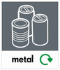 Small Recycling Bin Sticker - Cans