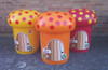 Plastic Furniture Company Mushroom with Door Graphics in Orange for Indoor & Outdoor Use - 90 Litres - MUDR - ORN
