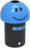 Leafield Smiley Face Emoji Recycling Bin  60 Ltr - Paper