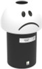 Leafield Sad Face Emoji Bin with  60 Ltr - General Waste