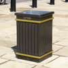 Wybone Vfb/2 Square Fluted Open Top Litter Bin Victoriana - VFB/2