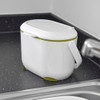 515631 - Addis Compost Caddy - 2.5 Ltr - White/Grey - Compact design and stylish aesthetic compliments kitchens