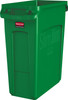Rubbermaid Slim Jim with Venting Channels - 60 Ltr - Green - 1955960