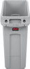 2026695 - Front of container showing moulded rim handle, bag cinches and Rubbermaid branding situated just below