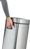 342223 - No Touch Sensor Bin's rear handle grasped by a hand showing how easy it is to carry