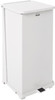 FGST24EPLWH - Rubbermaid Defender Square Pedal Bin with Plastic Liner - 49 Ltr - White