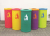 Plastic Furniture Company Popular Bin with Purple Body & Orange Lid for Indoor Use - 70 Litres - POP - PUR / ORN