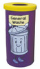 Plastic Furniture Company Popular with General Waste Graphic for Indoor Use - 70 Litres - POP-RCH / GENERAL WASTE