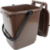 43802 - Kerbside Compost Caddy - 23 Ltr - Brown - Lid Open