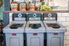 2217670 - Slim Jim 3-Stream Recycling Station Bundle - General Waste/Mixed Recycling/Food Waste - Lid and Billboard Detail