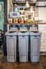 2217670 - Slim Jim 3-Stream Recycling Station Bundle - General Waste/Mixed Recycling/Food Waste - In Restaurant