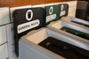 2217670 - Slim Jim 3-Stream Recycling Station Bundle - General Waste/Mixed Recycling/Food Waste - Lid and Billboard Close-up