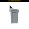2217670 - Slim Jim 3-Stream Recycling Station Bundle - General Waste/Mixed Recycling/Food Waste - Side