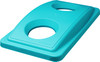 BNSC87G - Soho Recycling Bin - 87 Ltr - Glass - ESLIDROUNDAQUA Slim Jim Compatible Can/Bottle Lid in Aquamarine