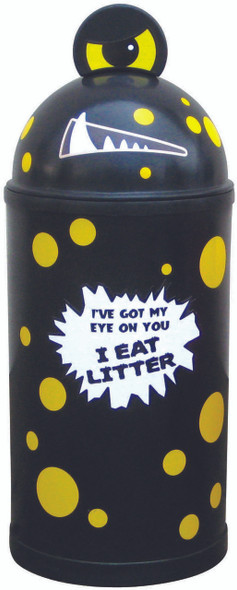 Plastic Furniture Company Large Monster Bin in Black for Indoor & Outdoor Use - 52 Litres - MONL - BLK