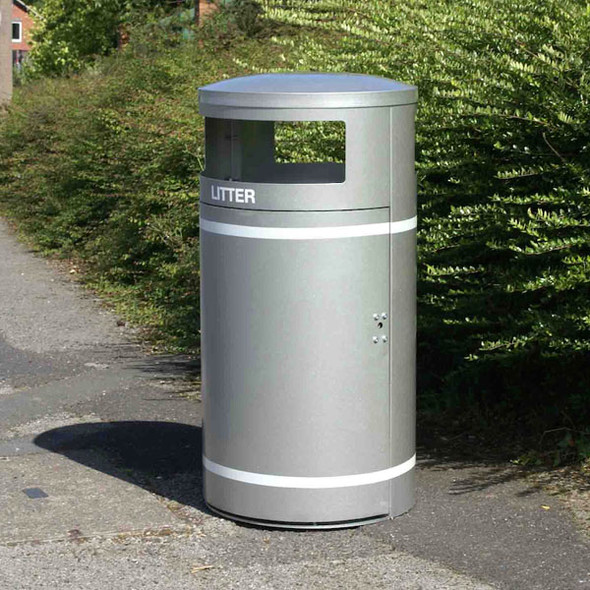 Wybone Mv/35C Circular Closed Top Litter Bin - MV/35C