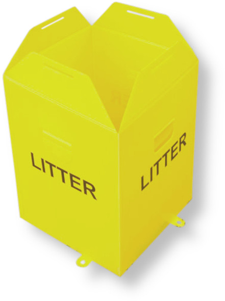 FLAT-PAKKA - Flat Pakka Open Top Re-Usable Flat Packed Bin - 270 Ltr - Yellow