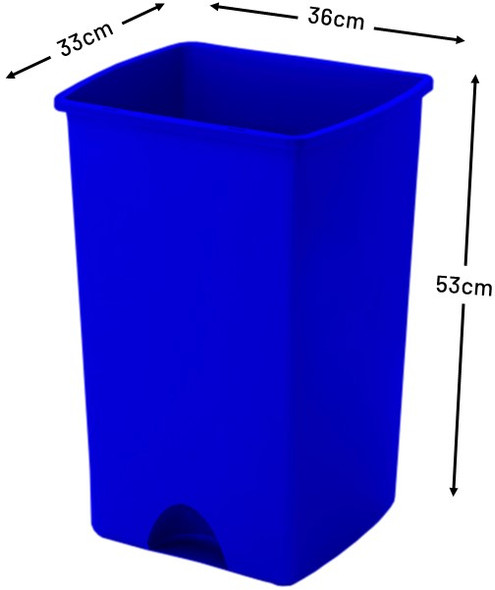 510705 - Addis Bin Base - 50 Ltr - Blue - Dimensions