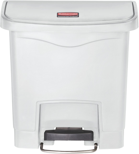 1883554 - Rubbermaid Slim Jim Front Step Pedal Bin - 15 Ltr - White