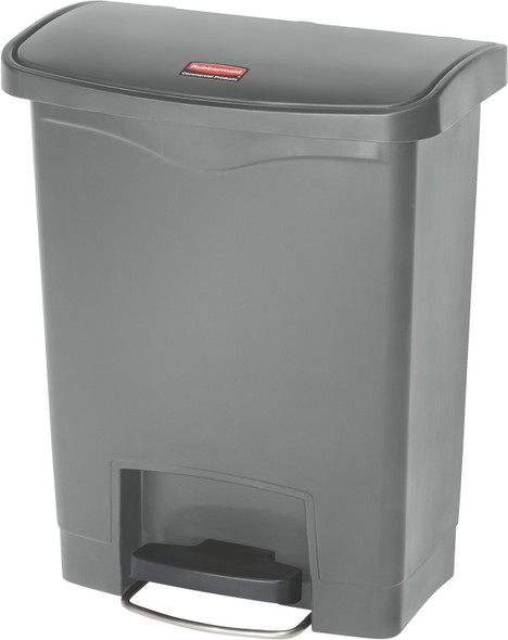 Rubbermaid Slim Jim Front Step Pedal Bin - 30 Ltr - Grey - 1883600