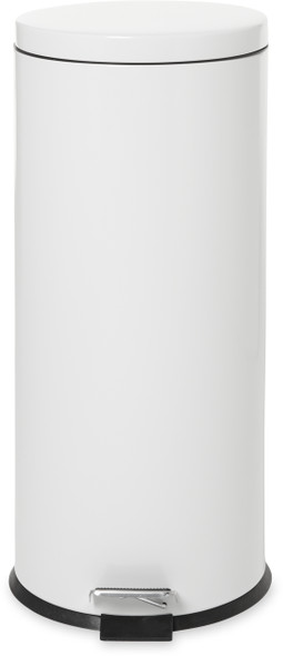 FGMST7EGLWH - Rubbermaid Pedal Bin with Galvanised Steel Liner - 30.3 Ltr - White