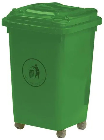 Wheeled Litter Bin - 50 Ltr - Green - 390560