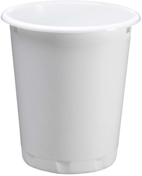 Durable Basic Round Wastebasket - 13 Ltr - White - 1701572010