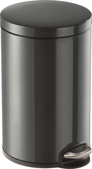 Durable Round Pedal Bin - 12 Ltr - Charcoal Grey - 341158