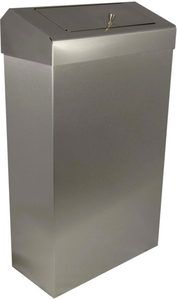 Metal Sanitary Waste Bin - WR-PL72MBS - 30 Ltr - Brushed Stainless Steel