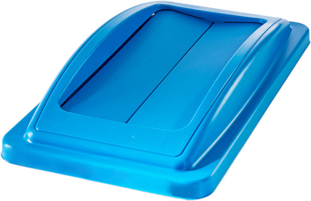 ESLIDSWINGBLU38 - Narrow polypropylene lid with hinged flaps that is coloured blue and is compatible with 60L and 87L Slim Jims