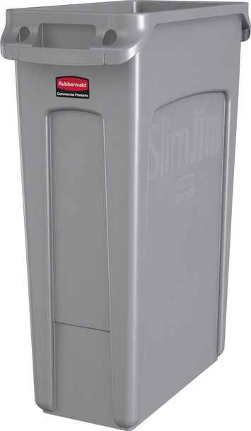 Rubbermaid Slim Jim with Venting Channels - 87 Ltr - Grey - FG354060GRAY