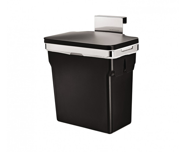 simplehuman In-Cabinet Bin 10 Litre, Chromed Steel With Plastic Bucket - CW1643