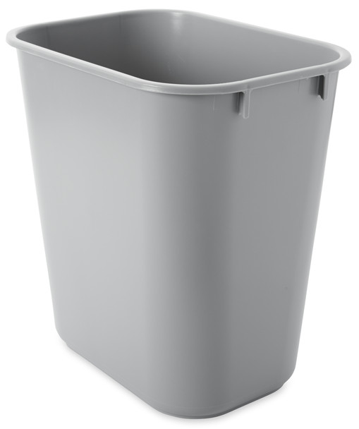 Rubbermaid Rectangular Wastebasket - 12.9 Ltr - Grey - FG295500GRAY