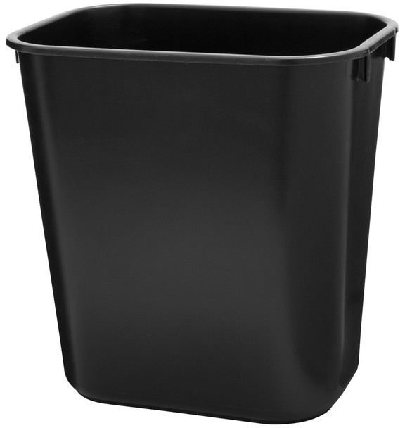 Rubbermaid Rectangular Wastebasket - 12.9 Ltr - Black - FG295500BLA