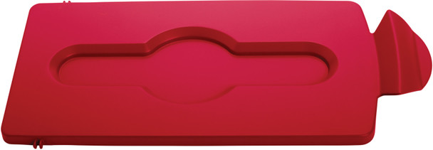 Rubbermaid Slim Jim Recycling Station Topper - Closed Lid - Red - 2007192