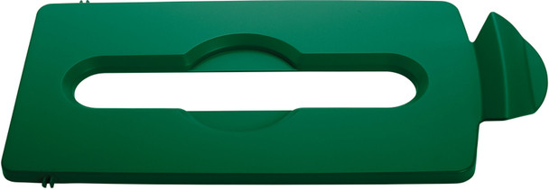 Rubbermaid Slim Jim Recycling Station Topper - Paper Recycling - Green - 2007886
