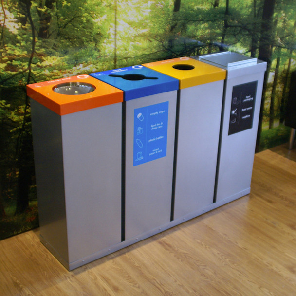Wybone 60 Litre Box Cycle Quad Recycling Unit Coloured Bodies - BCQ/60G