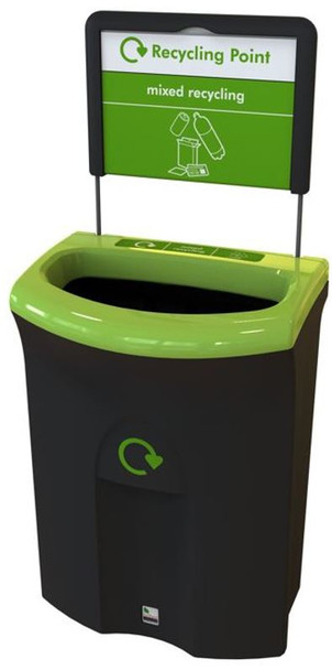 Leafield Meridian Recycling Bin - 110 Ltr - Mixed Recycling