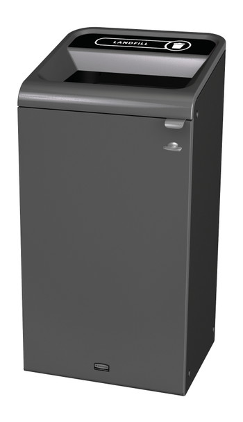 Rubbermaid Configure Container with Landfill Label - 87 Ltr - Black - 2154757