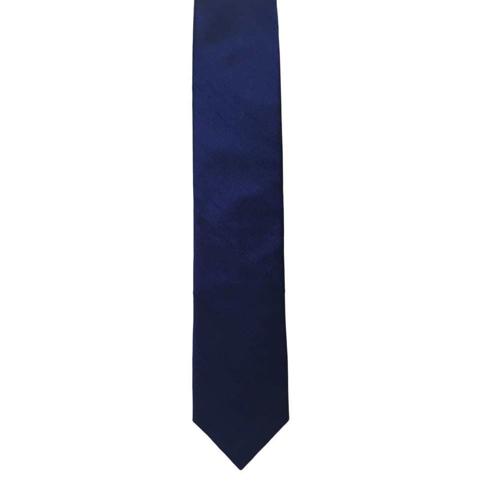 navy silk knit tie
